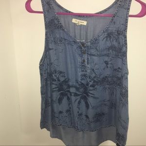 | Life In Progress | Jean Hawaiian Tank Top
